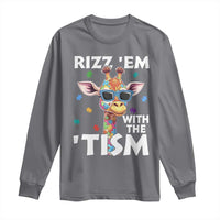 Funny Autism Giraffe Long Sleeve Shirt Rizz Em With The Tism