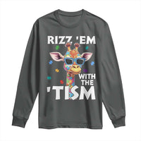 Funny Autism Giraffe Long Sleeve Shirt Rizz Em With The Tism