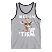 Funny Autism Giraffe Tank Top Rizz Em With The Tism