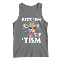 Funny Autism Giraffe Tank Top Rizz Em With The Tism
