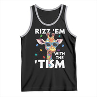Funny Autism Giraffe Tank Top Rizz Em With The Tism