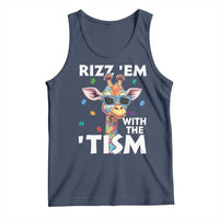 Funny Autism Giraffe Tank Top Rizz Em With The Tism