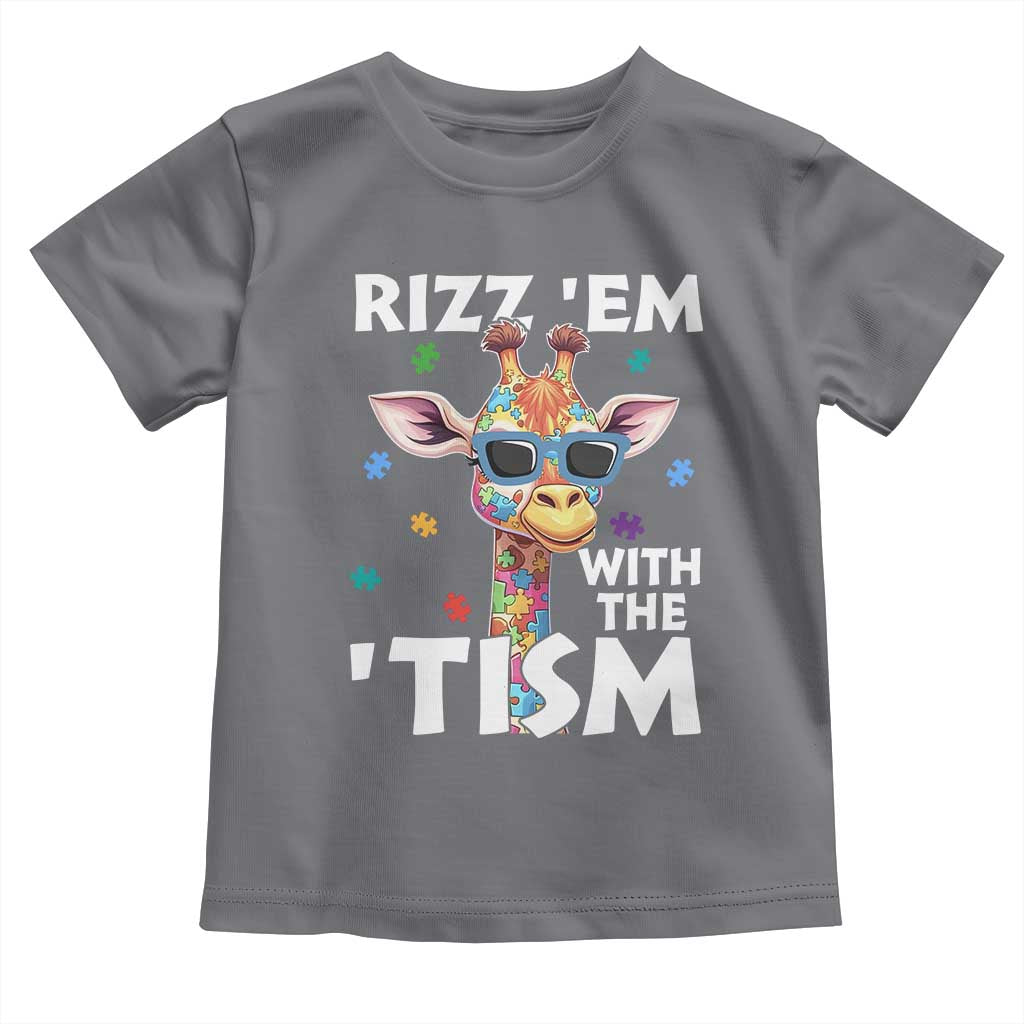 Funny Autism Giraffe Toddler T Shirt Rizz Em With The Tism