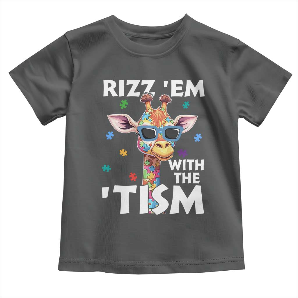Funny Autism Giraffe Toddler T Shirt Rizz Em With The Tism