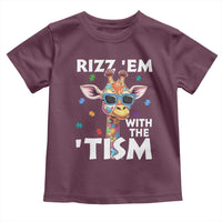 Funny Autism Giraffe Toddler T Shirt Rizz Em With The Tism