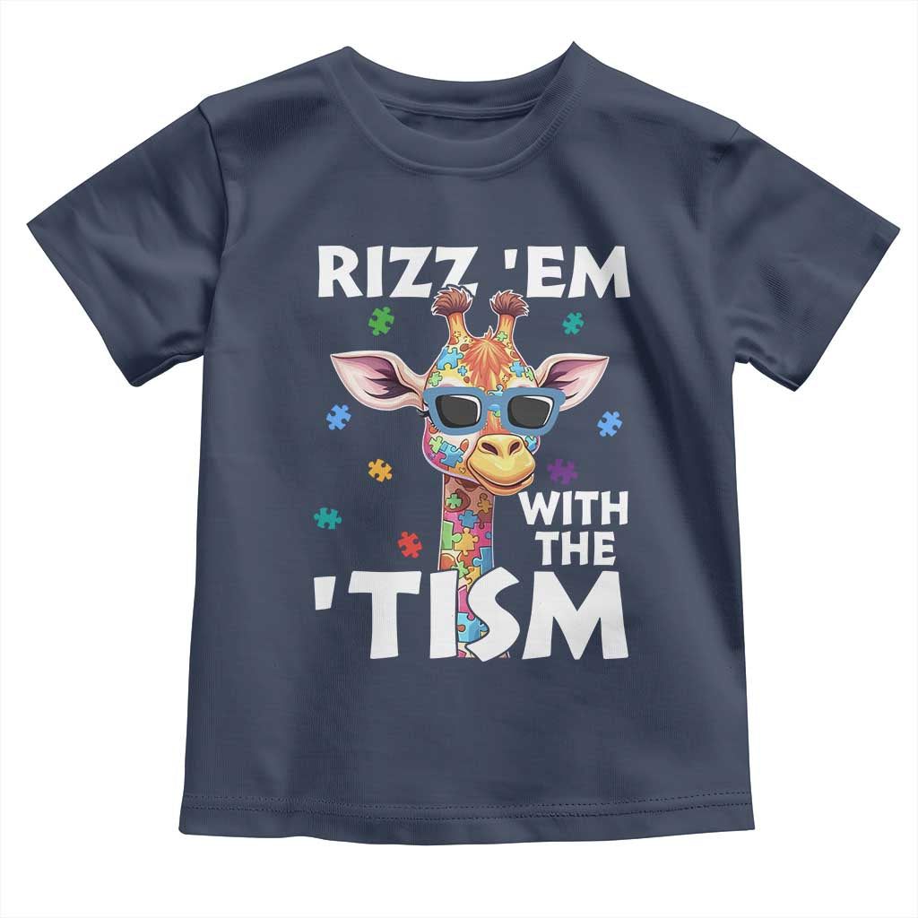 Funny Autism Giraffe Toddler T Shirt Rizz Em With The Tism