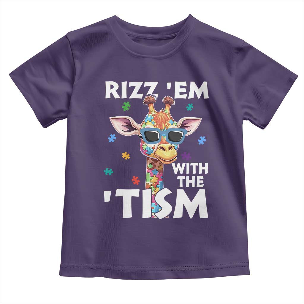 Funny Autism Giraffe Toddler T Shirt Rizz Em With The Tism