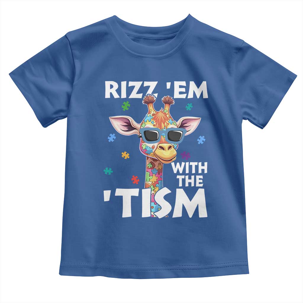 Funny Autism Giraffe Toddler T Shirt Rizz Em With The Tism