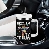 Funny Autism Giraffe Tumbler With Handle Rizz Em With The Tism