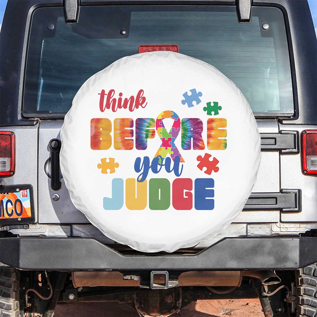 Autism Awareness Spare Tire Cover Think Before You Judge Autistic Support