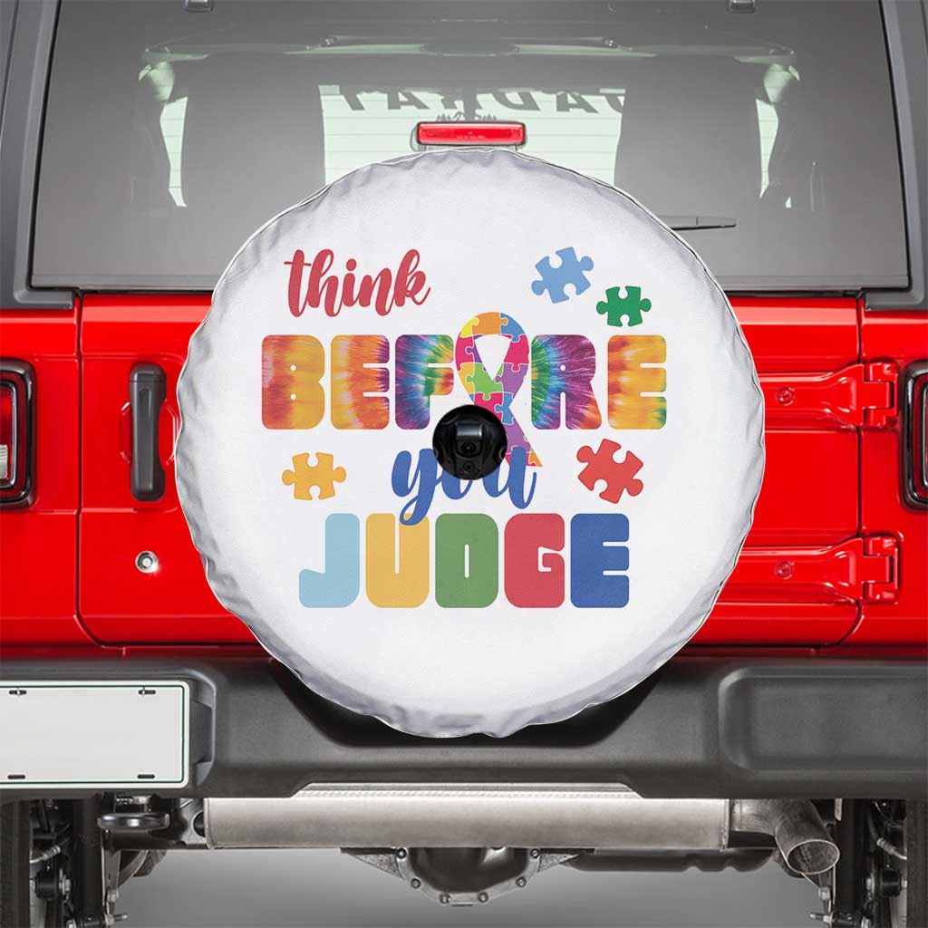 Autism Awareness Spare Tire Cover Think Before You Judge Autistic Support