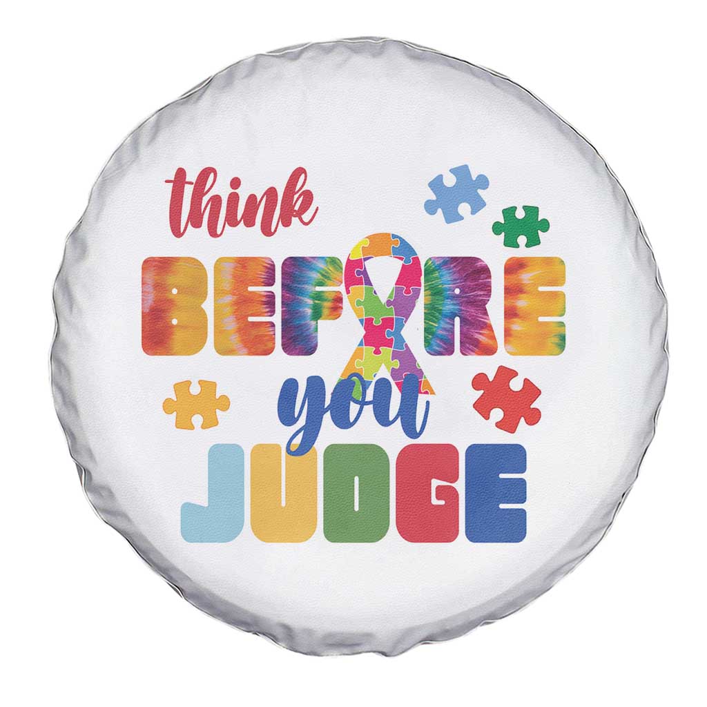 Autism Awareness Spare Tire Cover Think Before You Judge Autistic Support