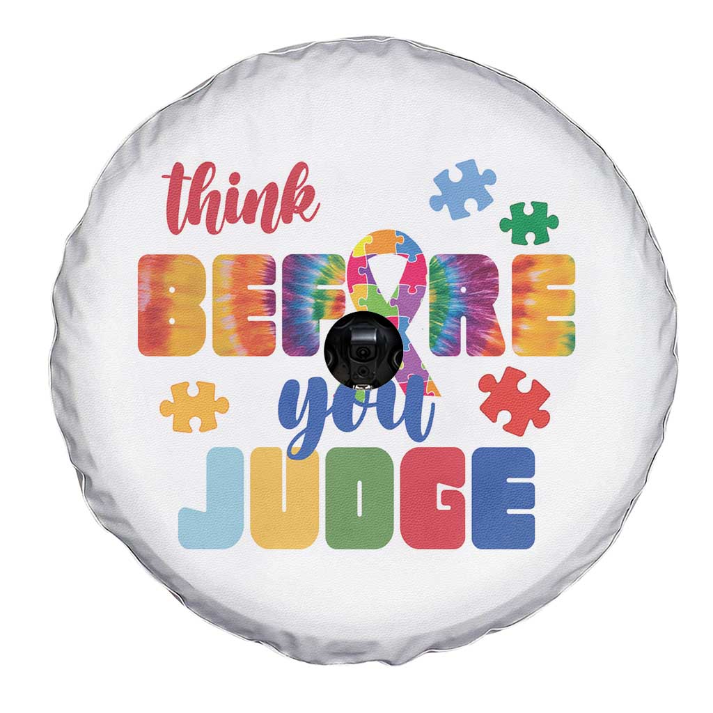 Autism Awareness Spare Tire Cover Think Before You Judge Autistic Support