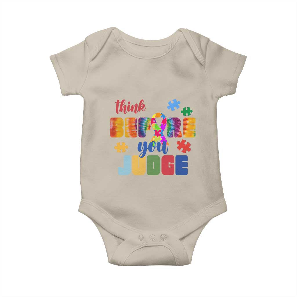 Autism Awareness Baby Onesie Think Before You Judge Autistic Support