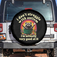 Funny Autistic Raccoon Meme Spare Tire Cover I Don't Struggle With Autism