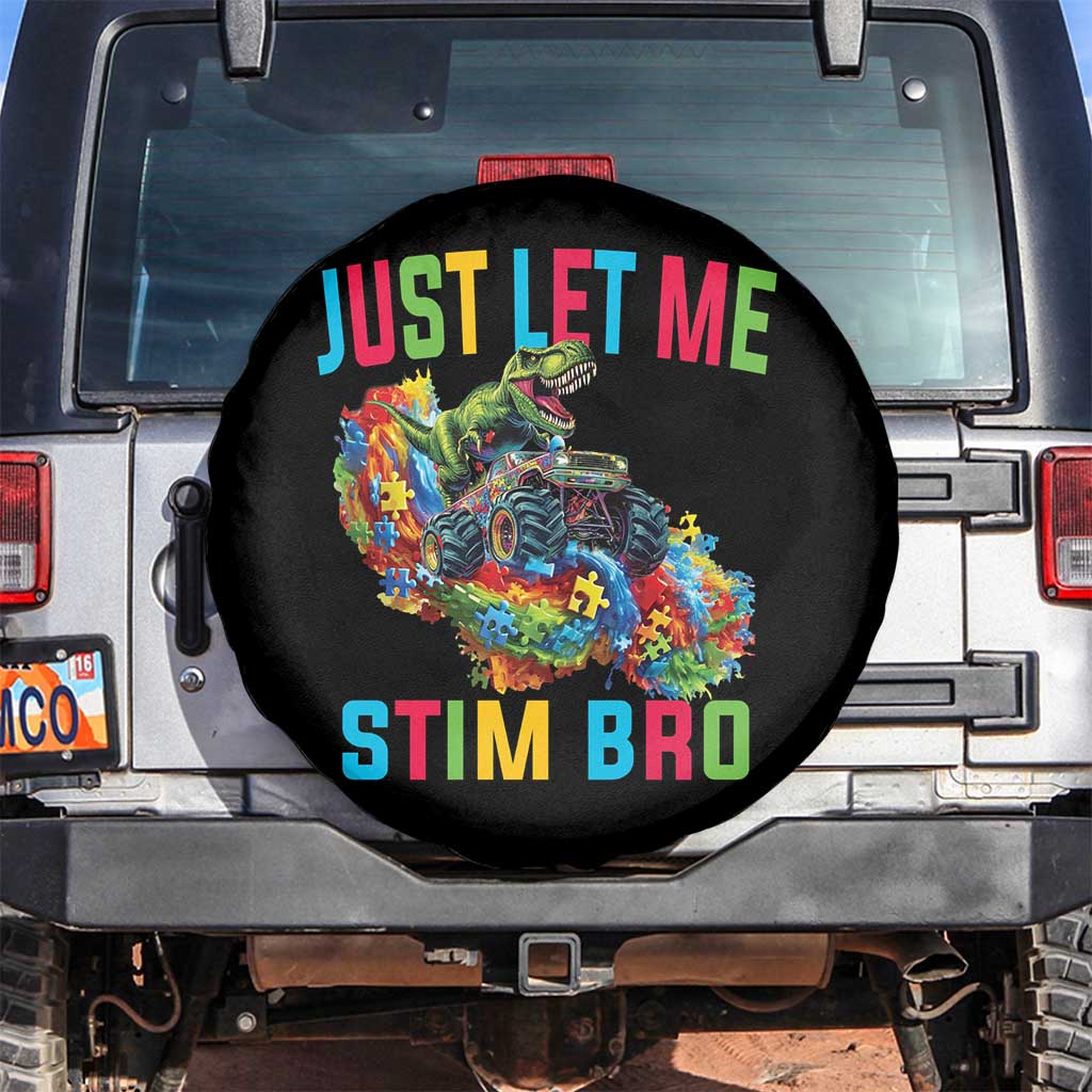 Autistic Dino Rex Driving Monster Truck Spare Tire Cover Autism Is My Superpower