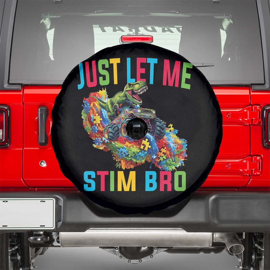Autistic Dino Rex Driving Monster Truck Spare Tire Cover Autism Is My Superpower