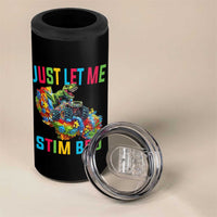 Autistic Dino Rex Driving Monster Truck 4 in 1 Can Cooler Tumbler Autism Is My Superpower