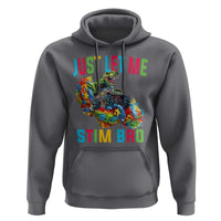 Autistic Dino Rex Driving Monster Truck Hoodie Autism Is My Superpower