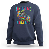 Autistic Dino Rex Driving Monster Truck Sweatshirt Autism Is My Superpower