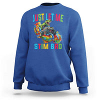 Autistic Dino Rex Driving Monster Truck Sweatshirt Autism Is My Superpower