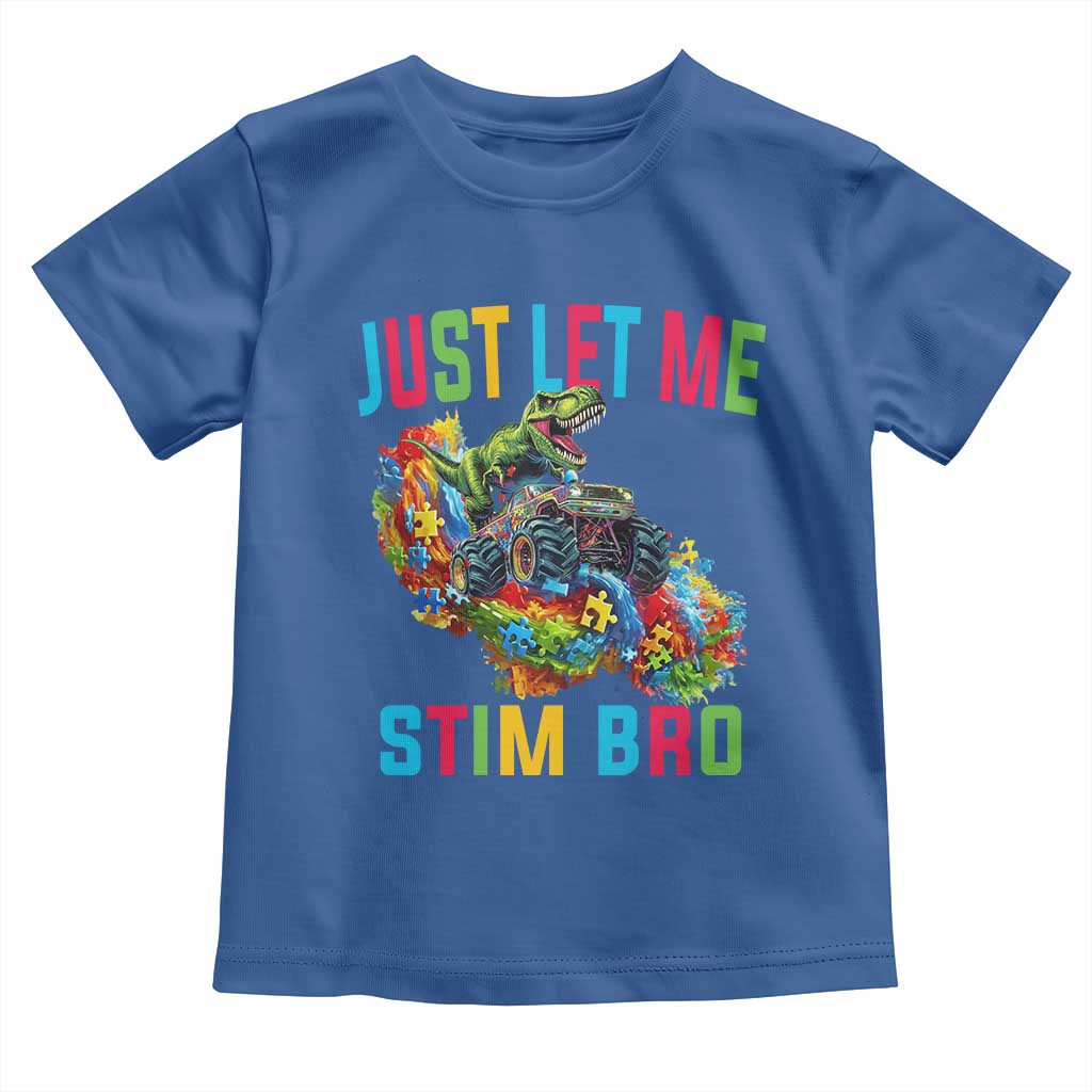 Autistic Dino Rex Driving Monster Truck Toddler T Shirt Autism Is My Superpower
