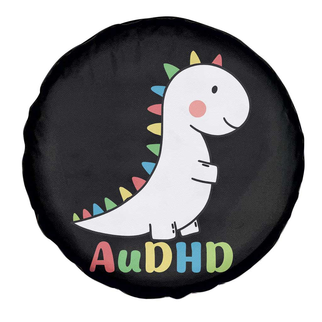Cute Dinosaur AuDHD Spare Tire Cover ADHD Awareness