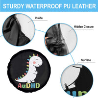 Cute Dinosaur AuDHD Spare Tire Cover ADHD Awareness