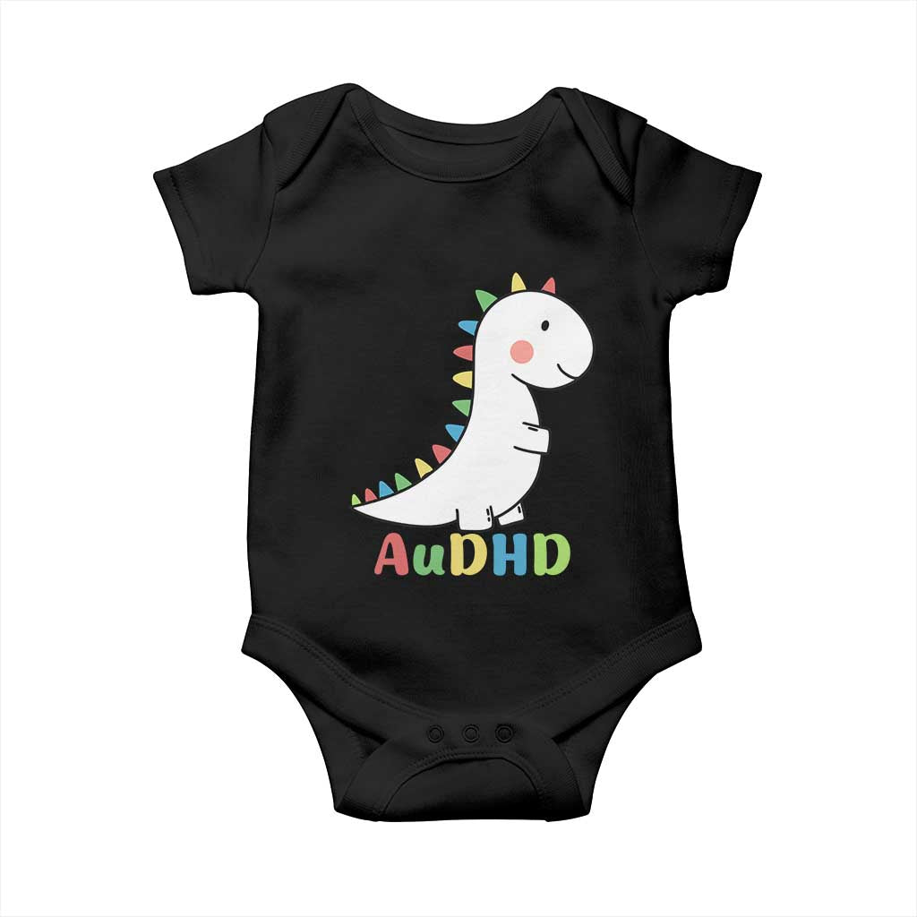 Cute Dinosaur AuDHD Baby Onesie ADHD Awareness