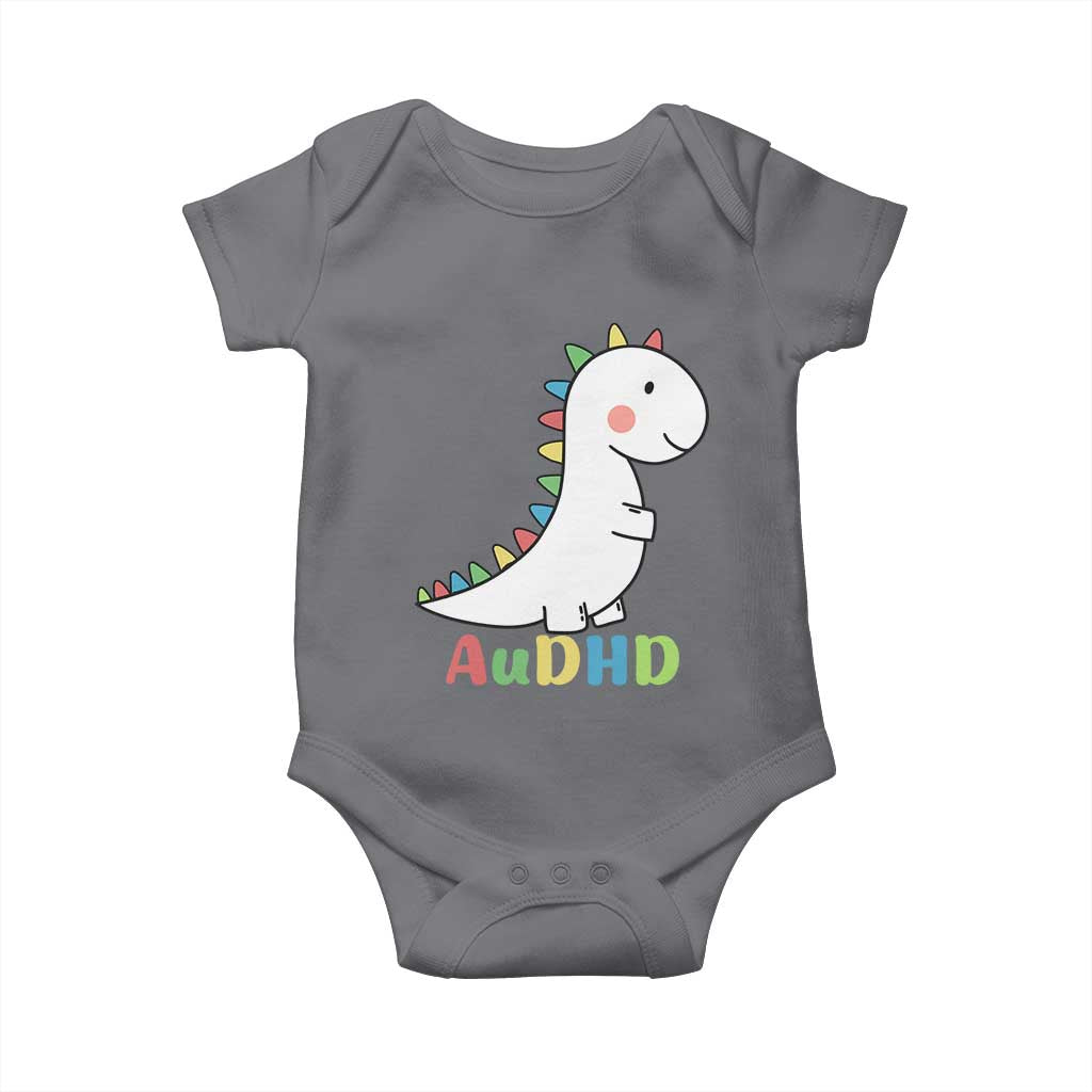 Cute Dinosaur AuDHD Baby Onesie ADHD Awareness