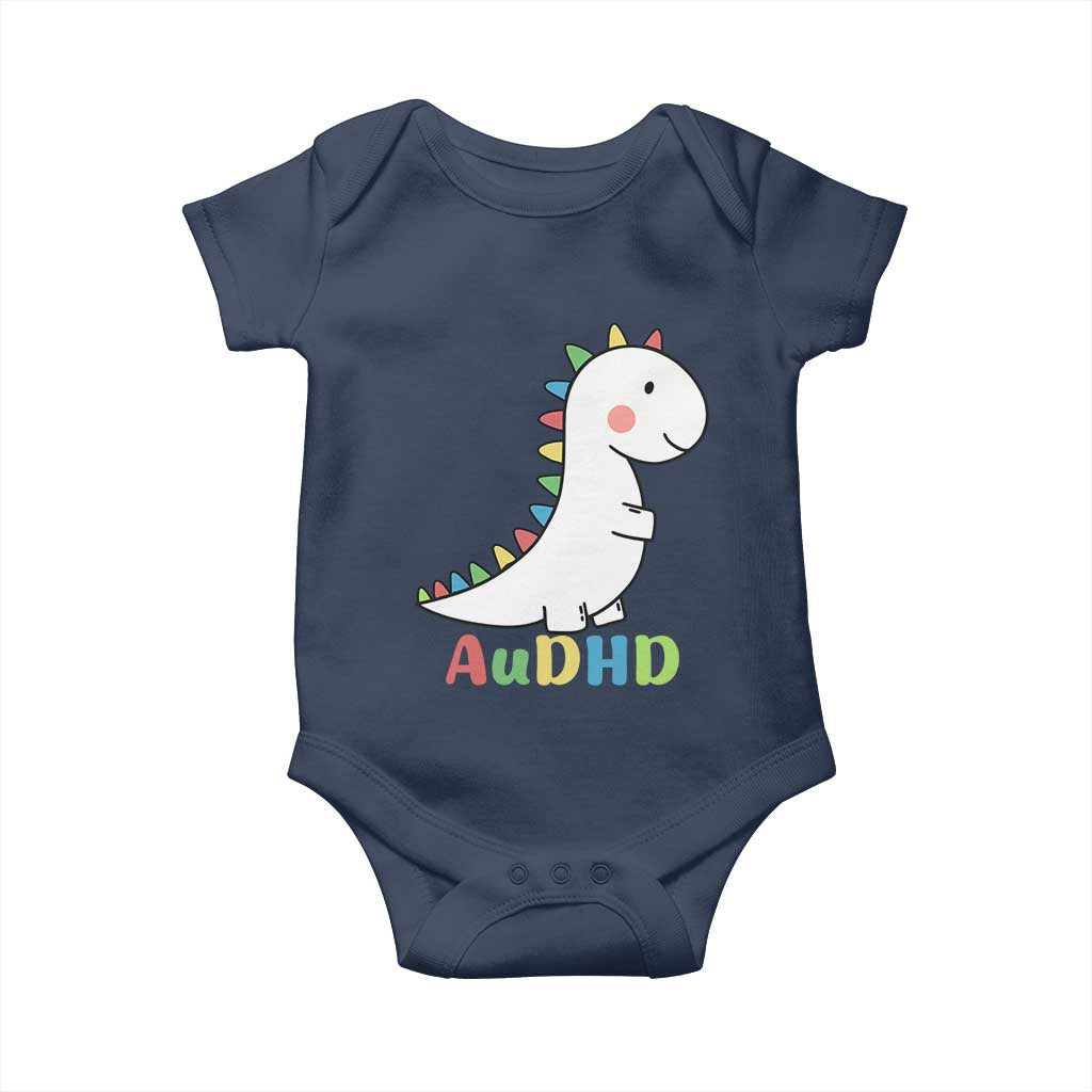 Cute Dinosaur AuDHD Baby Onesie ADHD Awareness