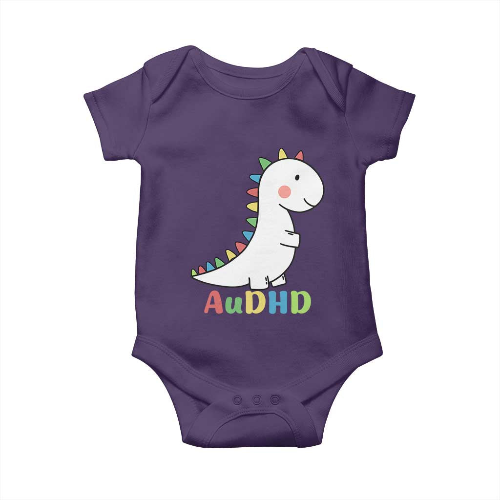 Cute Dinosaur AuDHD Baby Onesie ADHD Awareness