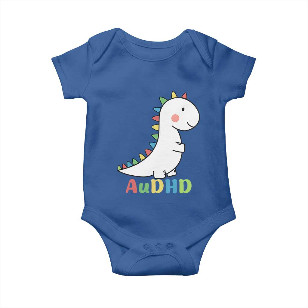 Cute Dinosaur AuDHD Baby Onesie ADHD Awareness
