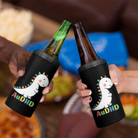 Cute Dinosaur AuDHD 4 in 1 Can Cooler Tumbler ADHD Awareness