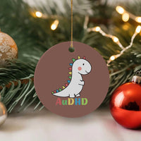Cute Dinosaur AuDHD Ceramic Ornament ADHD Awareness - Wonder Print Shop