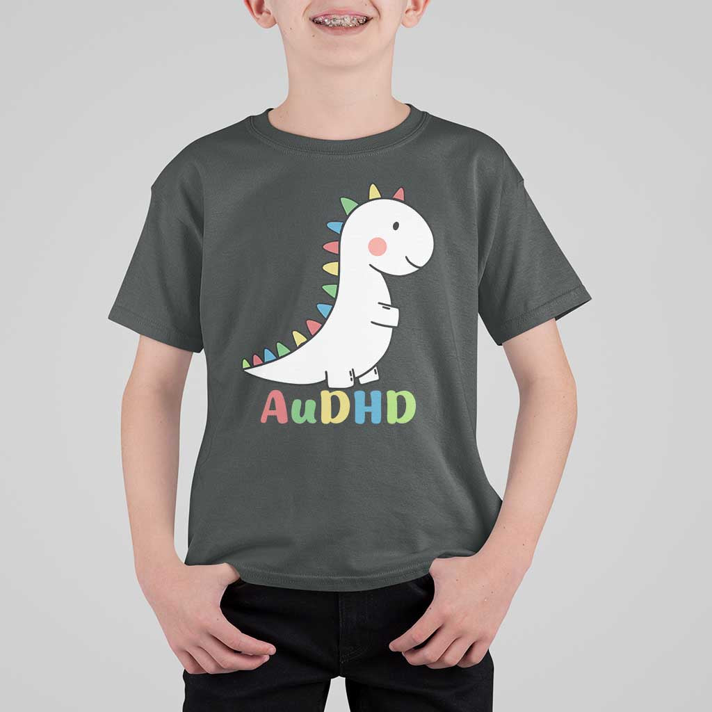 Cute Dinosaur AuDHD T Shirt For Kid ADHD Awareness