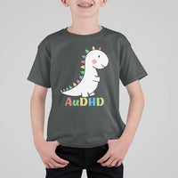 Cute Dinosaur AuDHD T Shirt For Kid ADHD Awareness