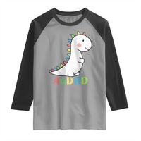 Cute Dinosaur AuDHD Raglan Shirt ADHD Awareness