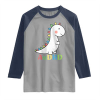 Cute Dinosaur AuDHD Raglan Shirt ADHD Awareness