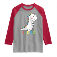 Cute Dinosaur AuDHD Raglan Shirt ADHD Awareness
