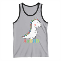 Cute Dinosaur AuDHD Tank Top ADHD Awareness