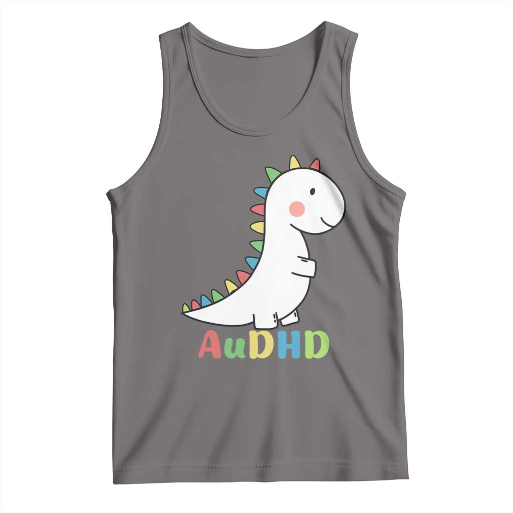 Cute Dinosaur AuDHD Tank Top ADHD Awareness