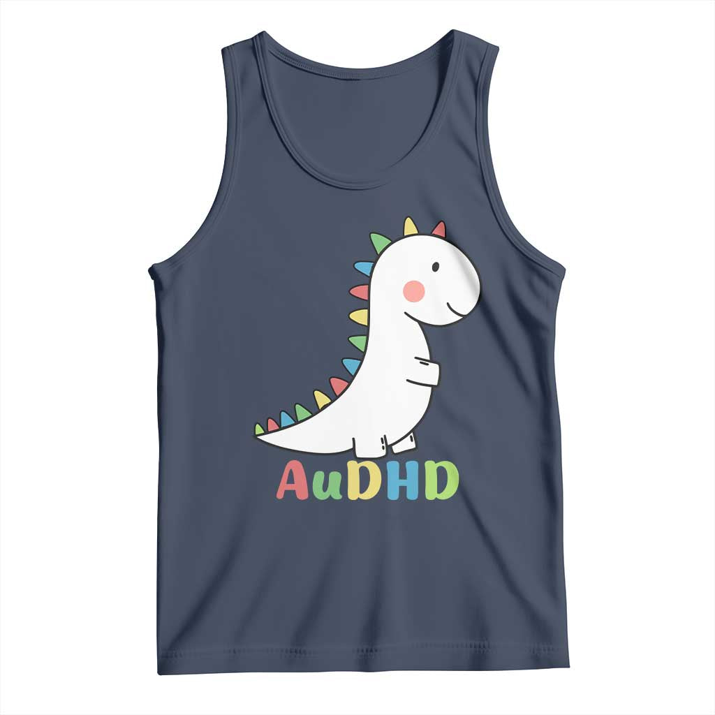 Cute Dinosaur AuDHD Tank Top ADHD Awareness