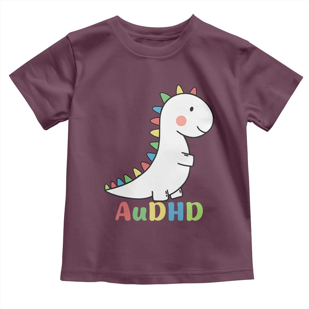 Cute Dinosaur AuDHD Toddler T Shirt ADHD Awareness