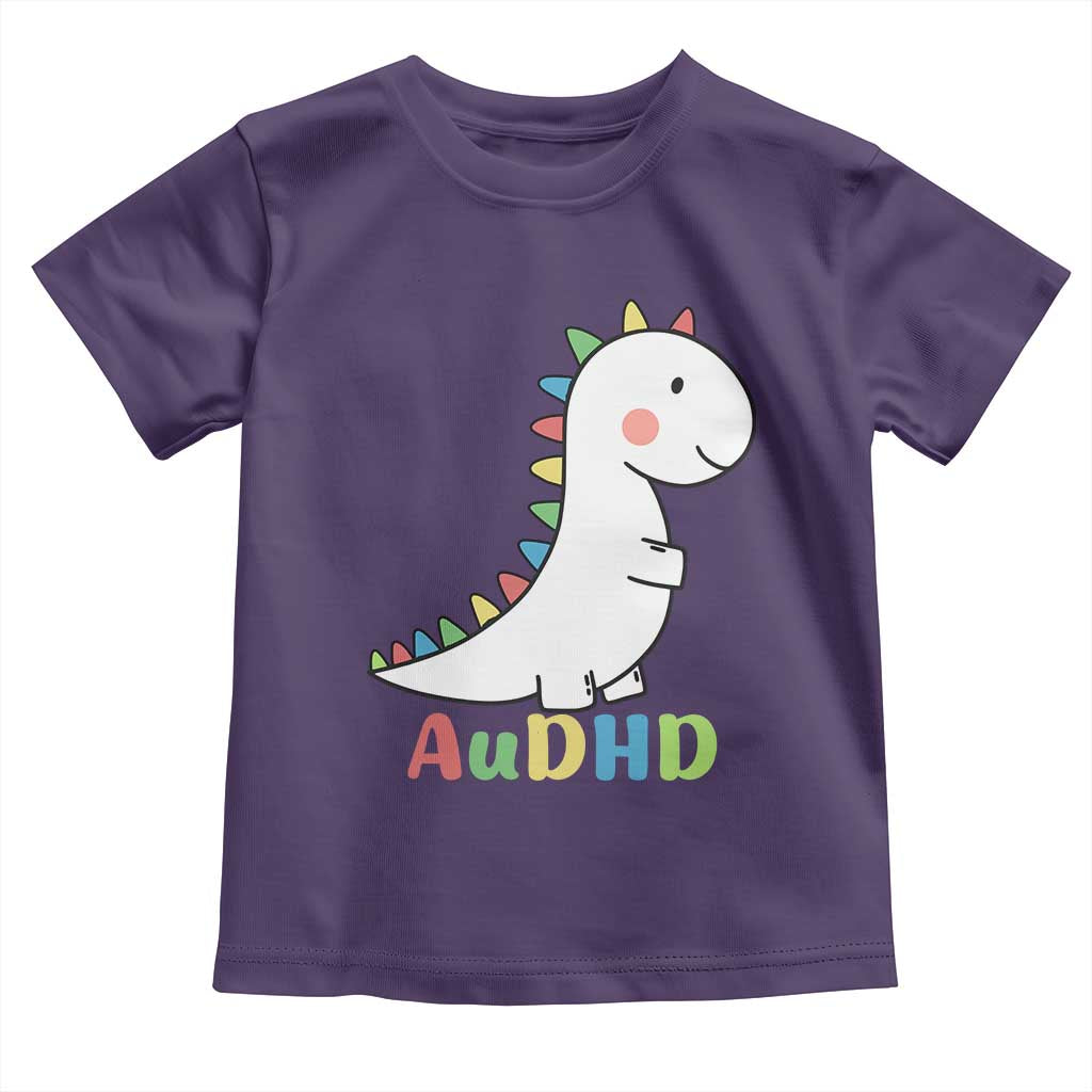 Cute Dinosaur AuDHD Toddler T Shirt ADHD Awareness