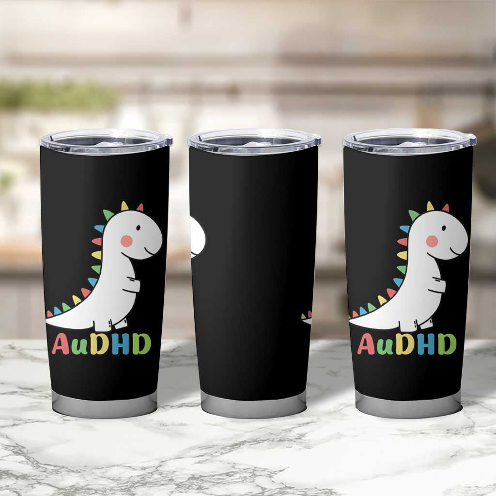 Cute Dinosaur AuDHD Tumbler Cup ADHD Awareness