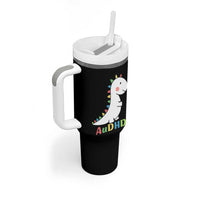 Cute Dinosaur AuDHD Tumbler With Handle ADHD Awareness