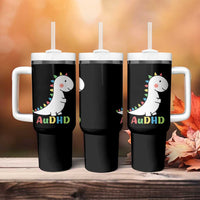 Cute Dinosaur AuDHD Tumbler With Handle ADHD Awareness