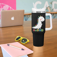 Cute Dinosaur AuDHD Tumbler With Handle ADHD Awareness