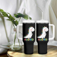 Cute Dinosaur AuDHD Tumbler With Handle ADHD Awareness
